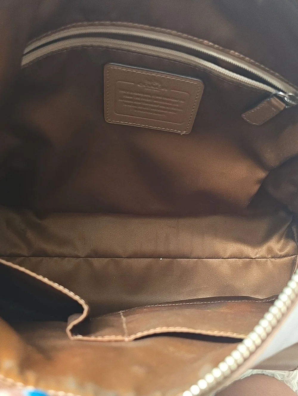 Coach Charlie Leather Front Pocket Hobo Brown